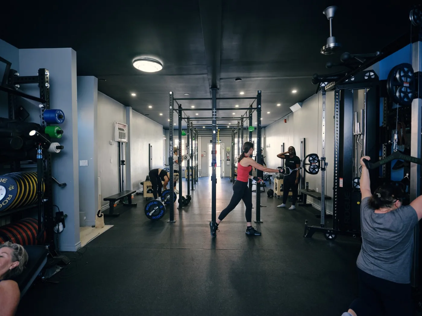 The Thrive Fit training floor in The Beaches, with members on separate programs